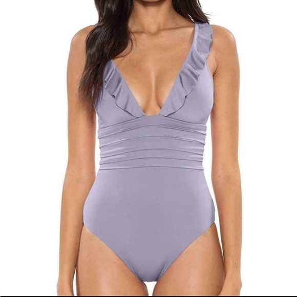 NWT Soluna Under the Sun Light Purple Large One Piece swimsuit. MSRP $118 - Picture 1 of 6
